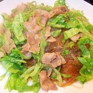 豚バラとレタスの春雨煮